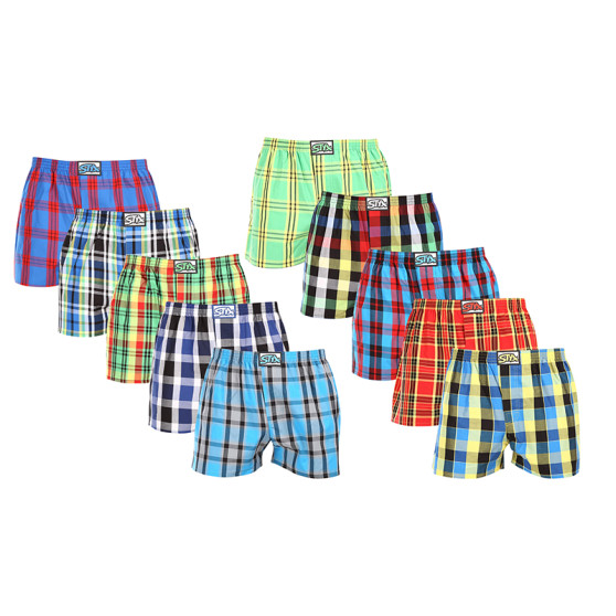 10PACK Boxer da uomo Styx classic elastic multi-color (10A111234567890)