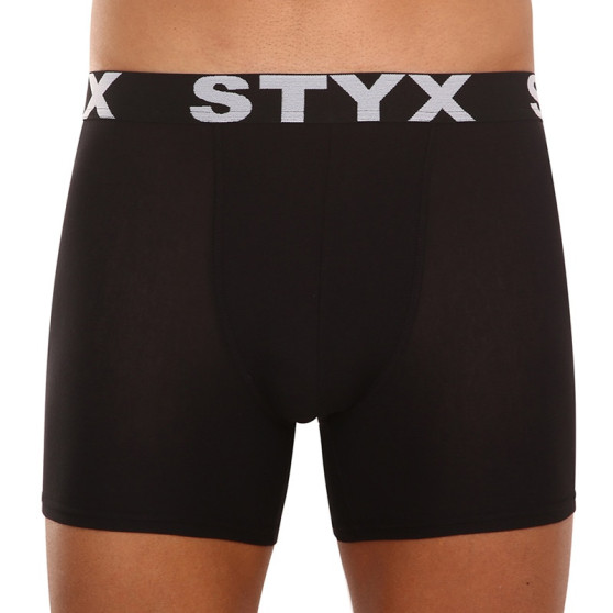 3PACK boxer uomo Styx lungo sport elastico nero (3U960)