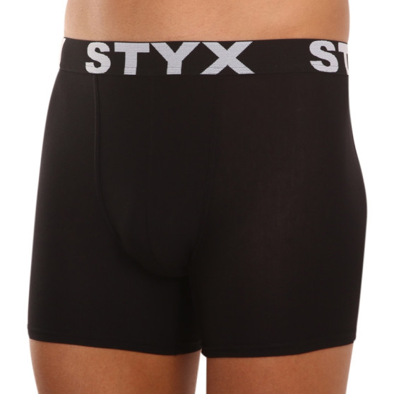 3PACK boxer uomo Styx lungo sport elastico nero (3U960)