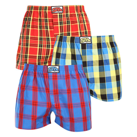 3PACK Boxer da uomo Styx classic rubber oversize multicolore (3E11456)