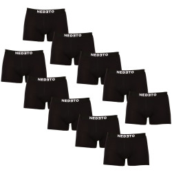 10PACK boxer da uomo Nedeto nero (10NDTB001-brand)