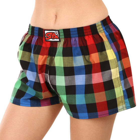 3PACK Boxer da donna Styx classic elastic multi-color (3K10812)