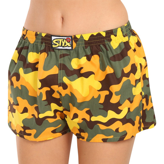 Boxer da donna Styx art classic rubber camouflage yellow (K1559)