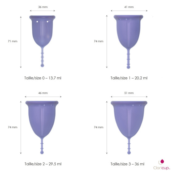 Coppetta mestruale Claricup Violet 0 (CLAR05)