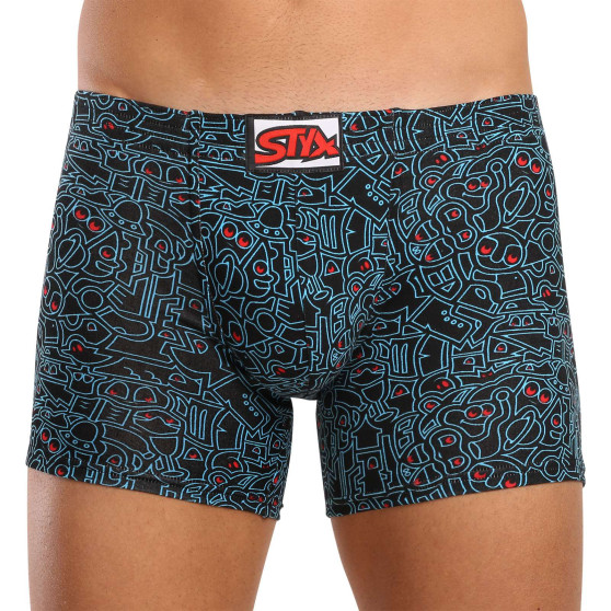 Boxer uomo Styx lungo arte classico scarabocchio gomma (F1256)