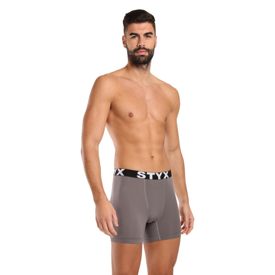 Boxer funzionali da uomo Styx grigio scuro (W1063)