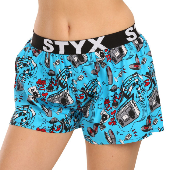 Boxer da donna Styx arte sport gomma musica (T1558)