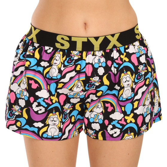 Boxer da donna Styx arte sport gomma unicorno (T1158)