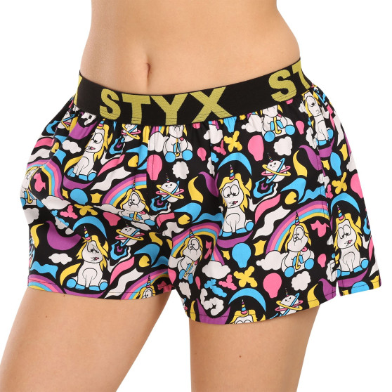 Boxer da donna Styx arte sport gomma unicorno (T1158)