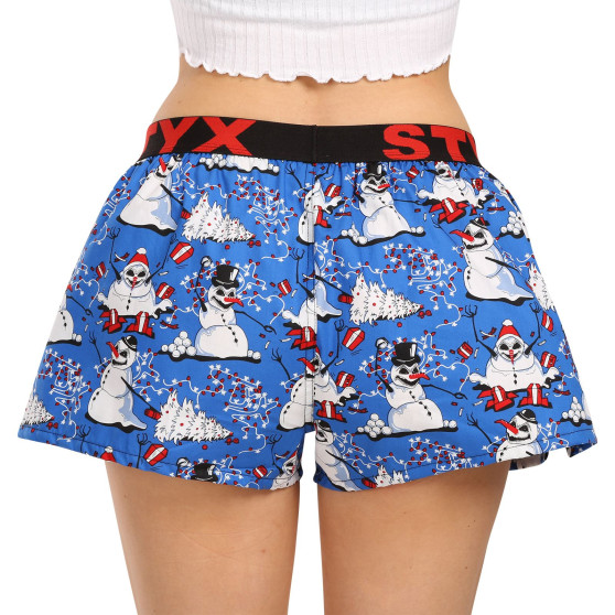 Boxer da donna Styx arte sport gomma natale pupazzi di neve (T1751)