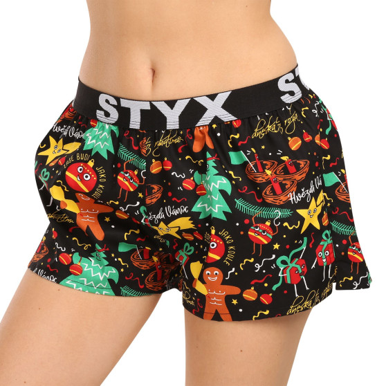 Boxer da donna Styx arte sport gomma ornamenti di Natale (T1754)