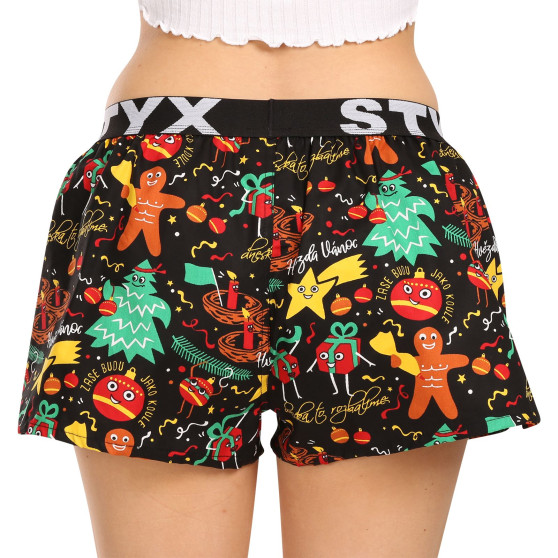 Boxer da donna Styx arte sport gomma ornamenti di Natale (T1754)