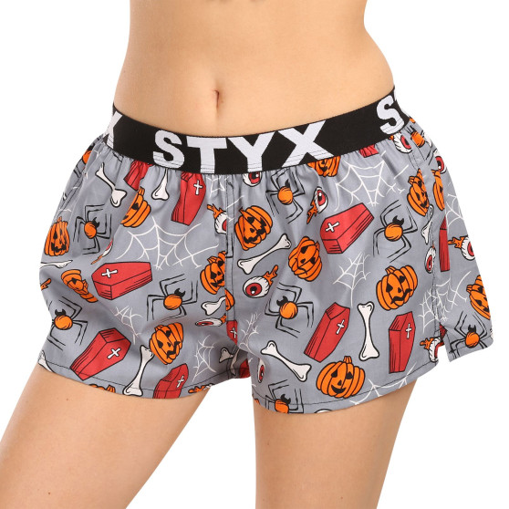 Boxer da donna Styx arte sport gomma bare Halloween (T1752)