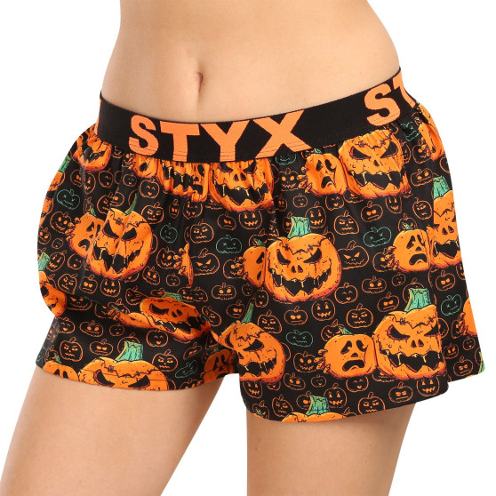 Boxer da donna Styx arte sport gomma zucca Halloween (T1755)