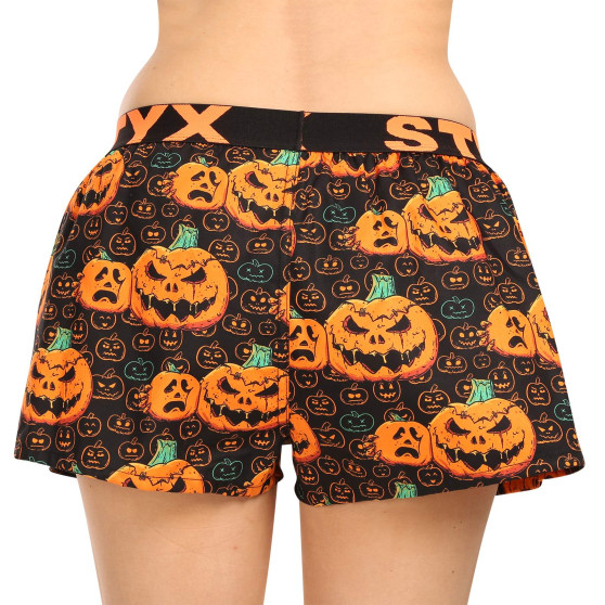 Boxer da donna Styx arte sport gomma zucca Halloween (T1755)