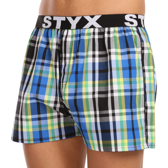 3PACK Boxer da uomo Styx sport elastico multicolore (3B11789)