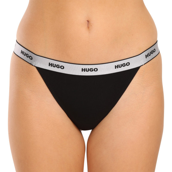 3PACK perizoma donna HUGO nero (50502802 001)