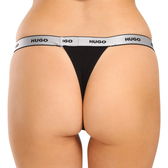 3PACK perizoma donna HUGO nero (50502802 001)