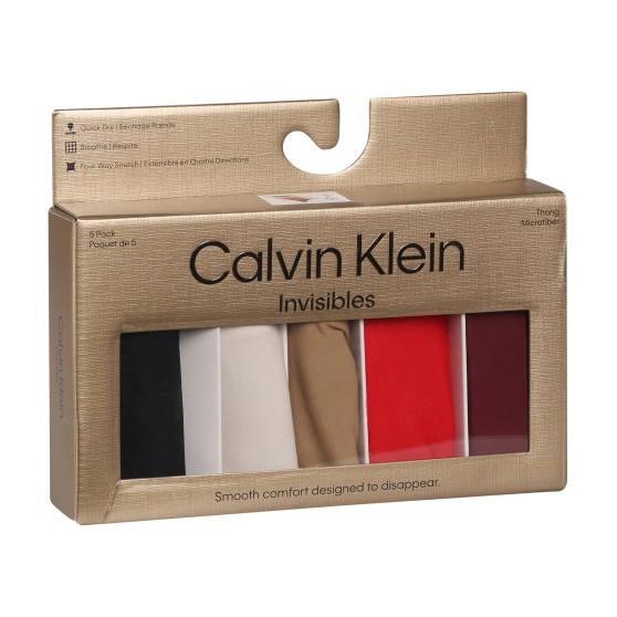 5PACK perizoma donna Calvin Klein senza cuciture multicolore (QD5147E-HW1)