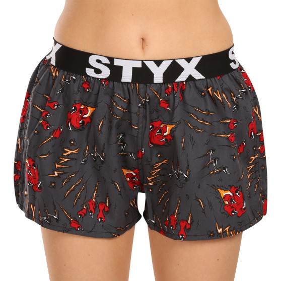 3PACK Boxer da donna Styx art sport gomma multicolore (3T15245)