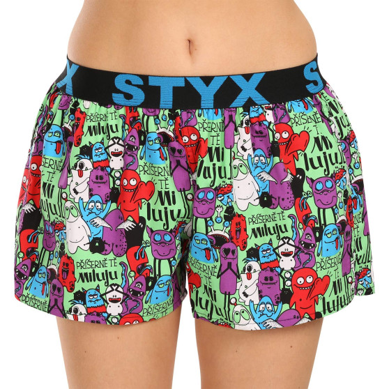 3PACK Boxer da donna Styx art sport gomma multicolore (3T15245)