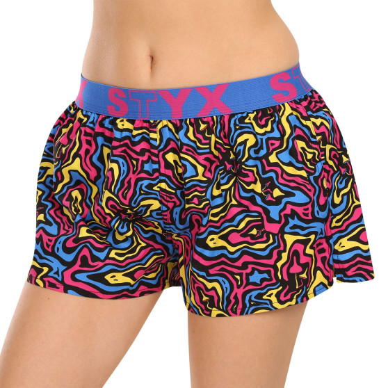 3PACK Boxer da donna Styx art sport gomma multicolore (3T13603)