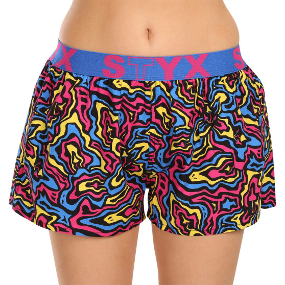 3PACK Boxer da donna Styx art sport gomma multicolore (3T13603)