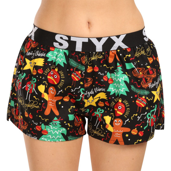 3PACK Boxer da donna Styx art sport gomma multicolore (3T17134)