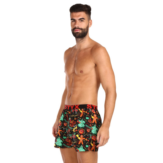 3PACK Boxer da uomo Styx art sport gomma multicolore (3B17134)