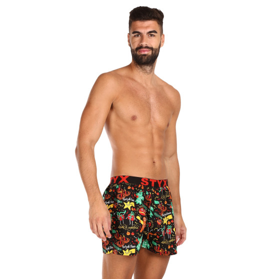 3PACK Boxer da uomo Styx art sport gomma multicolore (3B17134)