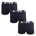 3PACK boxer uomo Styx sport elastico oversize nero (3R960)