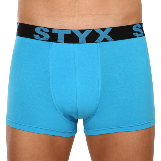 3PACK boxer uomo Styx sport elastico blu chiaro (3G1169)