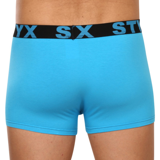 3PACK boxer uomo Styx sport elastico blu chiaro (3G1169)