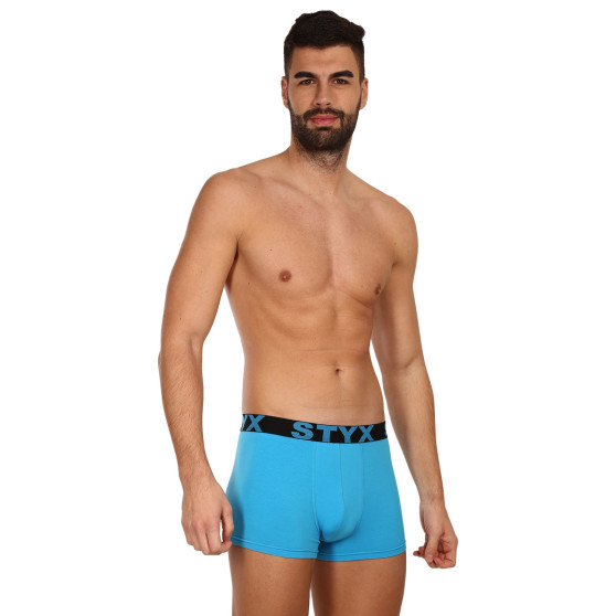 3PACK boxer uomo Styx sport elastico blu chiaro (3G1169)