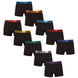 10PACK boxer da uomo Nedeto nero (10NB005)