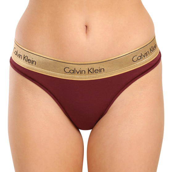 Mutandine brasiliane da donna Calvin Klein rosso (QF7452E-GEX)