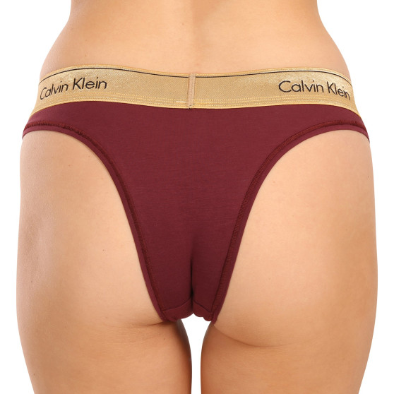 Mutandine brasiliane da donna Calvin Klein rosso (QF7452E-GEX)