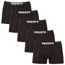 5PACK boxer da uomo Nedeto nero (5NB001b)