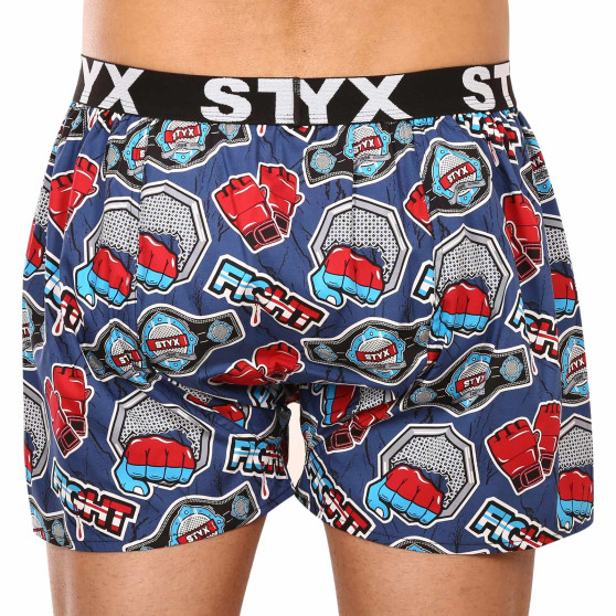 3PACK Boxer da uomo Styx art sport gomma multicolore (3B15690)