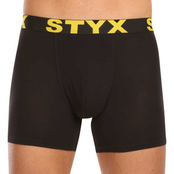 5PACK boxer uomo Styx lungo sport elastico nero (5U9601)