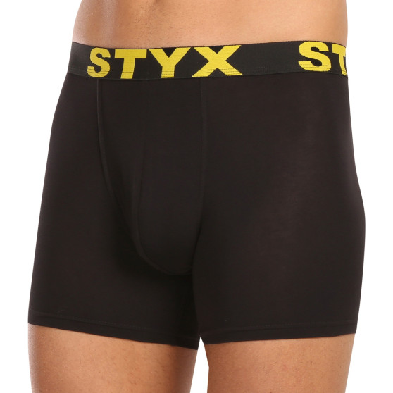 5PACK boxer uomo Styx lungo sport elastico nero (5U9601)