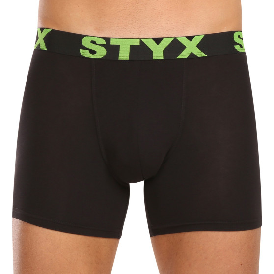 5PACK boxer uomo Styx lungo sport elastico nero (5U9601)