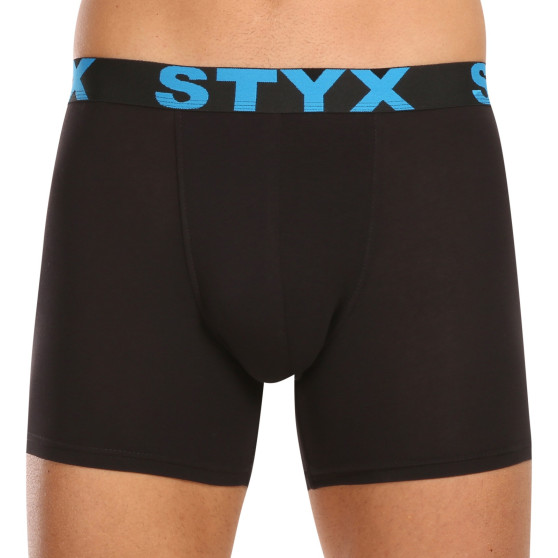 5PACK boxer uomo Styx lungo sport elastico nero (5U9601)