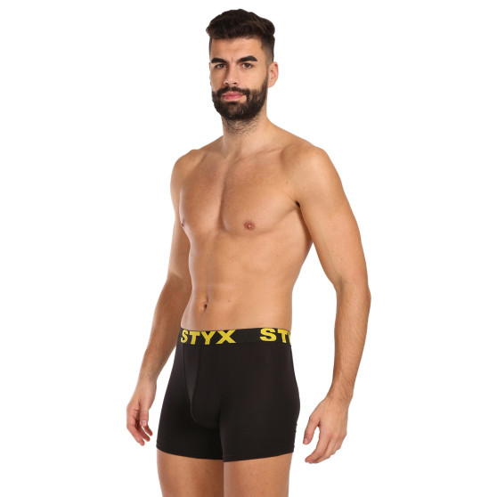 5PACK boxer uomo Styx lungo sport elastico nero (5U9601)