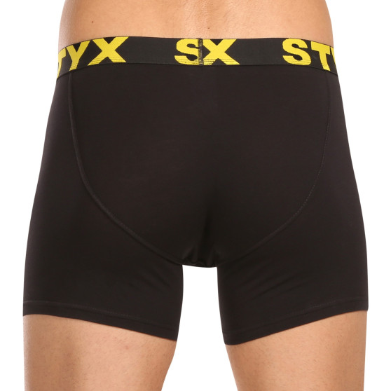 5PACK boxer uomo Styx lungo sport elastico nero (5U9601)