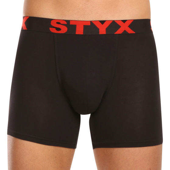 5PACK boxer uomo Styx lungo sport elastico nero (5U9602)