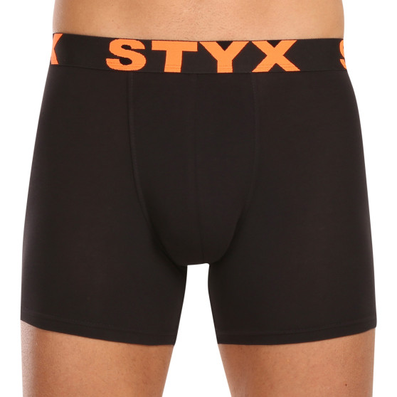 5PACK boxer uomo Styx lungo sport elastico nero (5U9602)