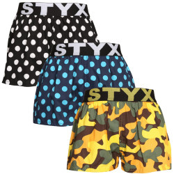 3PACK Boxer da bambino Styx art sport gomma multicolore (3BJ15901)