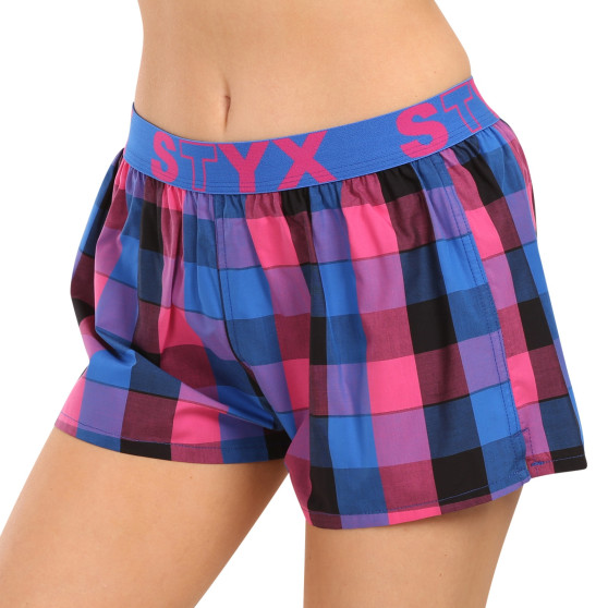 Boxer da donna Styx sportivi elasticizzati multicolore (T1008)