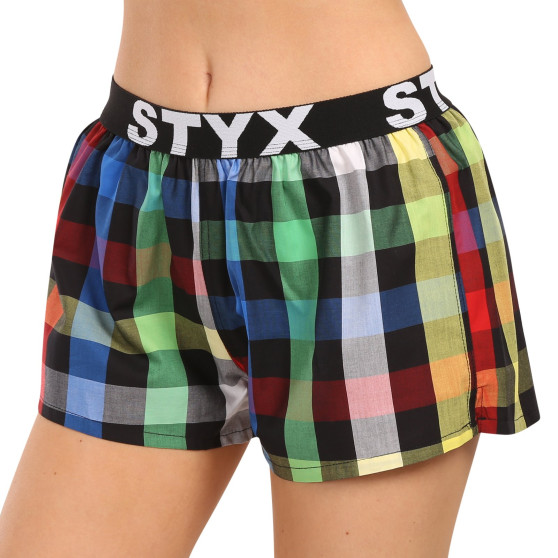 Boxer da donna Styx sportivi elasticizzati multicolore (T1012)